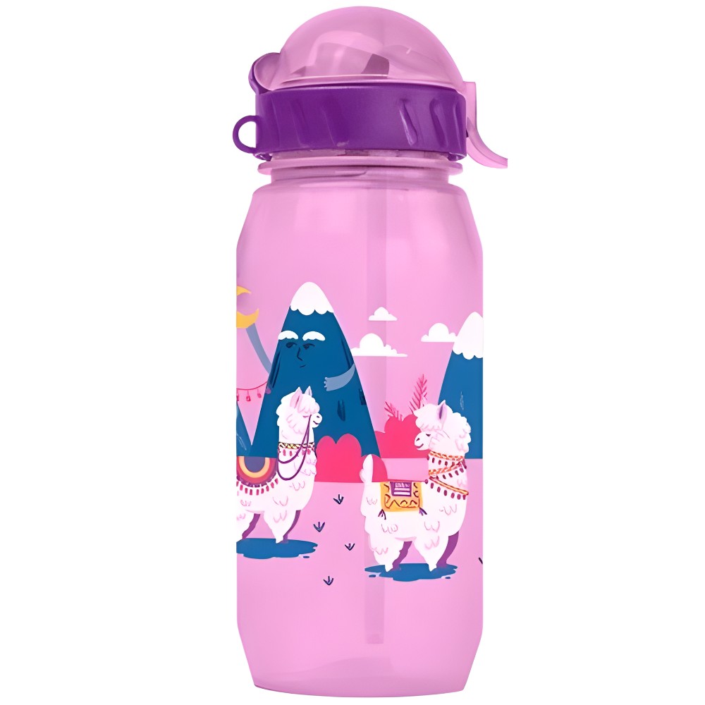 Бутылка для воды "Animal lama", 400 мл, пластик, фиолетовый 