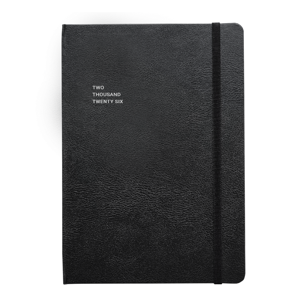 Ежедневник датированный "Monochrome" 2026, А5, 352 страницы, черный