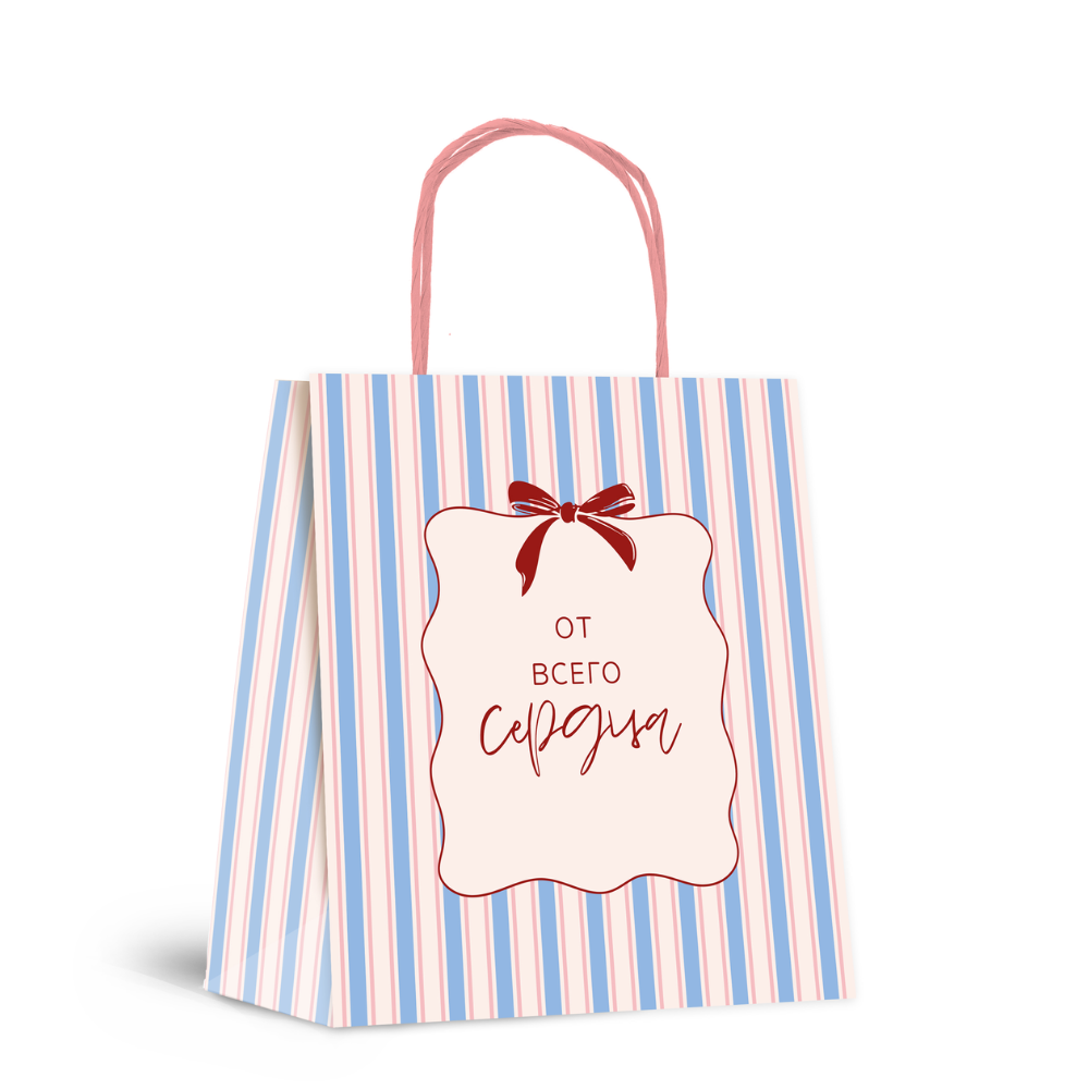 Пакет бумажный подарочный"Cherry Lady", 32х28х15 см, ассорти