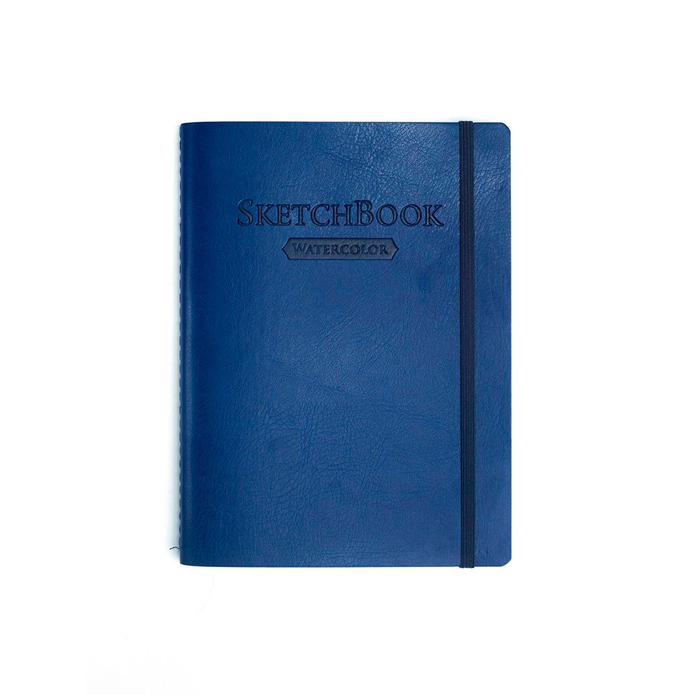 Скетчбук для акварели "Малевичъ", 14.5x19.5 см,18 листов, синий - 4