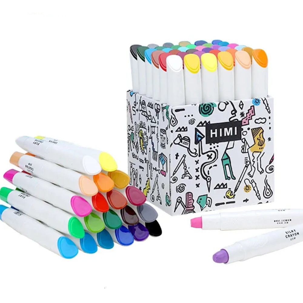 Мелки восковые "Himi Silky Crayon", 36 цветов, ассорти