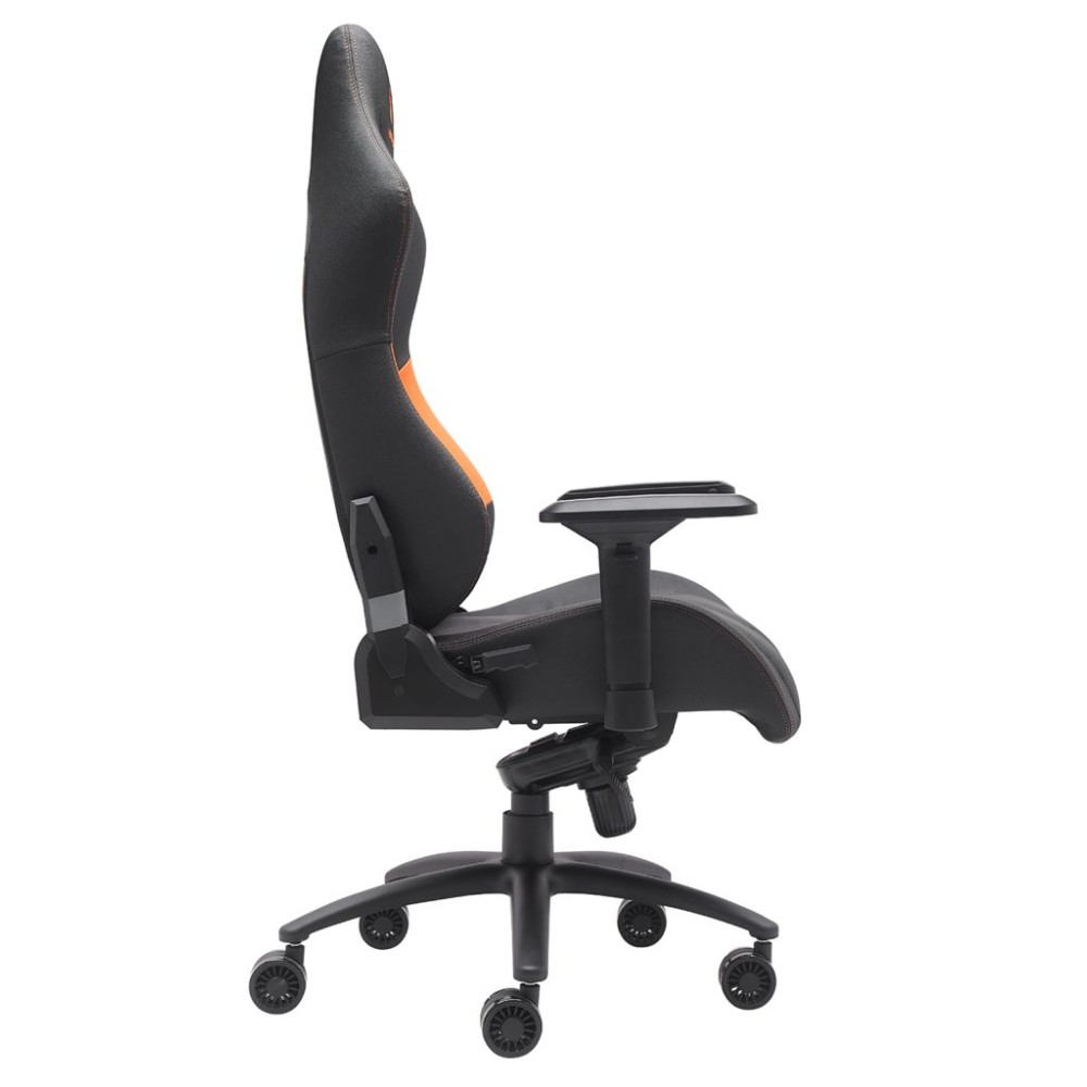 Кресло игровое EVERPROF "Jaguar", экокожа, металл, черный, оранжевый