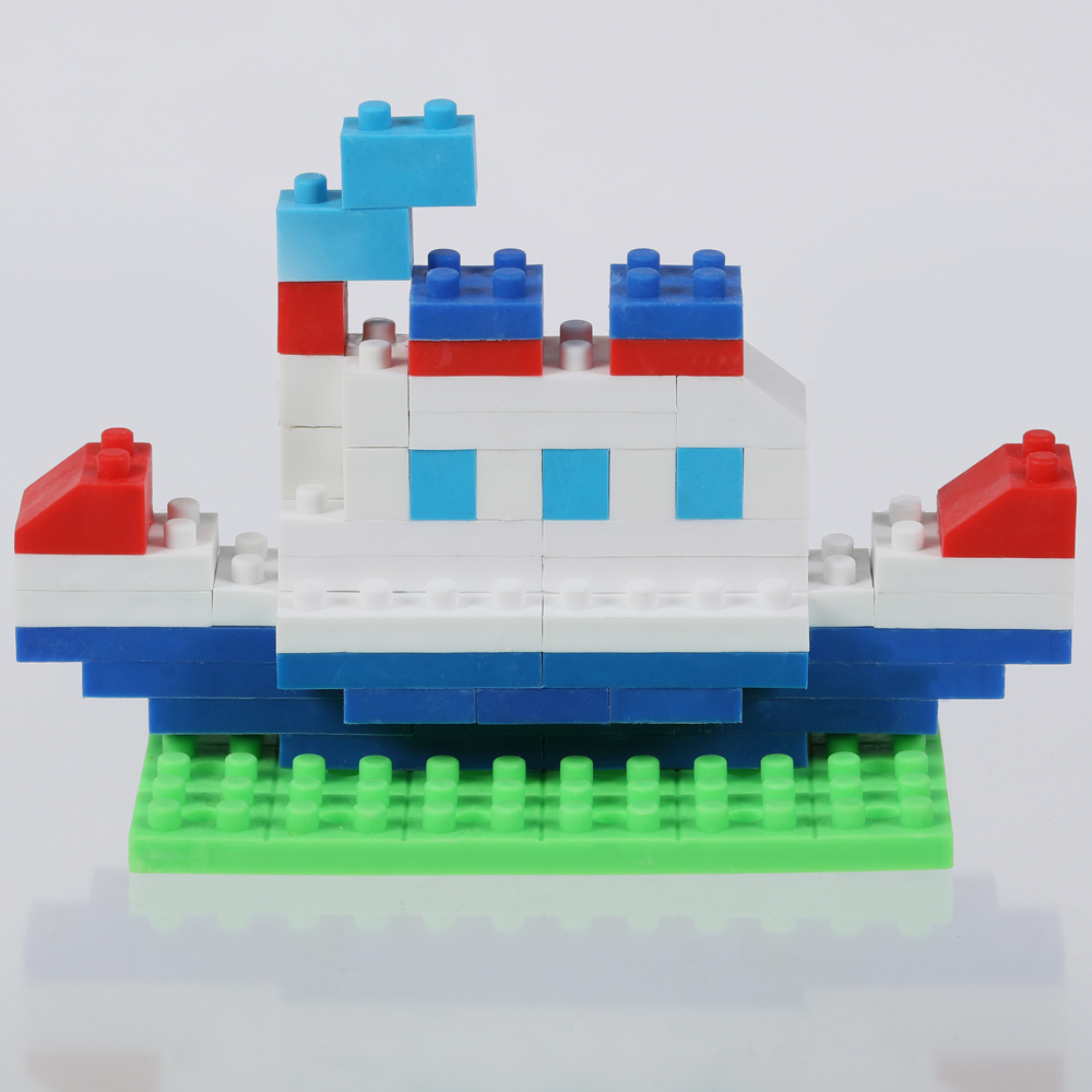 Ластик Iwako "Blocks Steamboat Kit", 1 шт, ассорти, блистер - 6