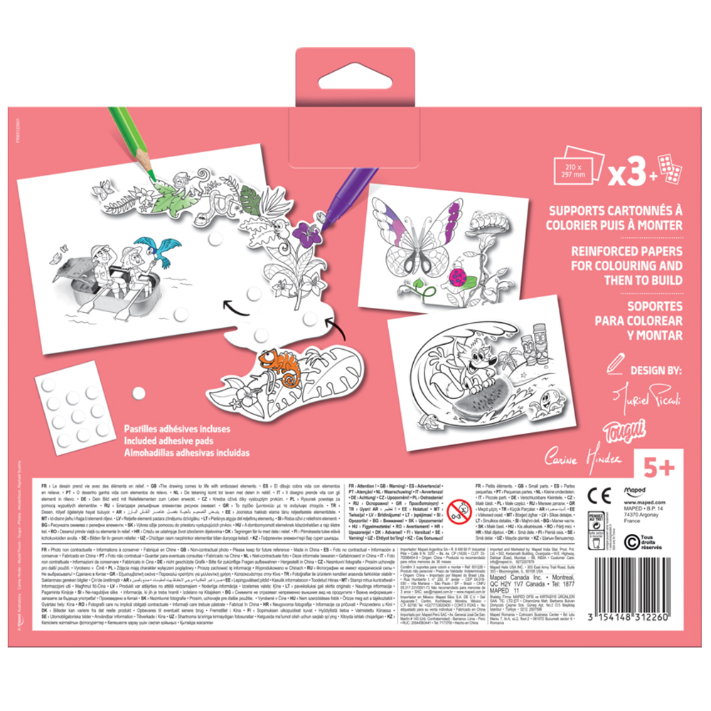 Набор для творчества Maped "Creative”: раскраска с наклейками - 3
