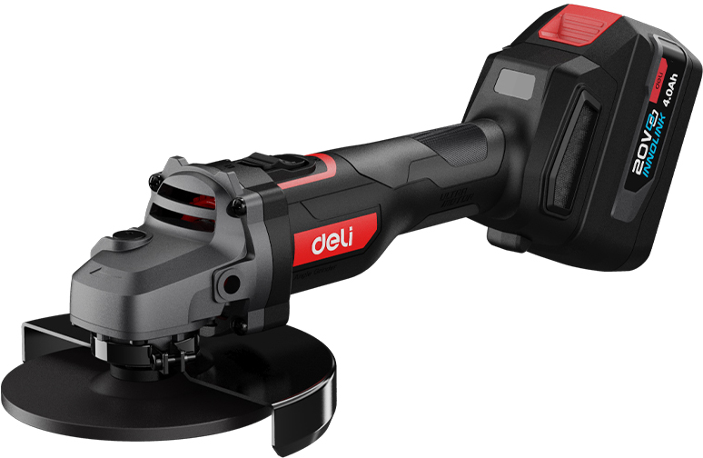 Угловая шлифмашина Deli RS EDE-JM20-2D4 20 В, 125 мм, 2 АКБ, 4 Ач, сумка