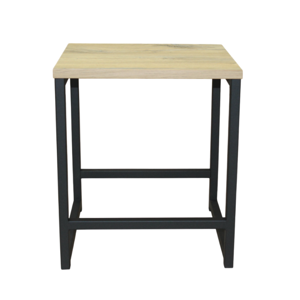 Табурет RION ALLERD, металл, ЛДСП, черный муар, Дуб Нокс