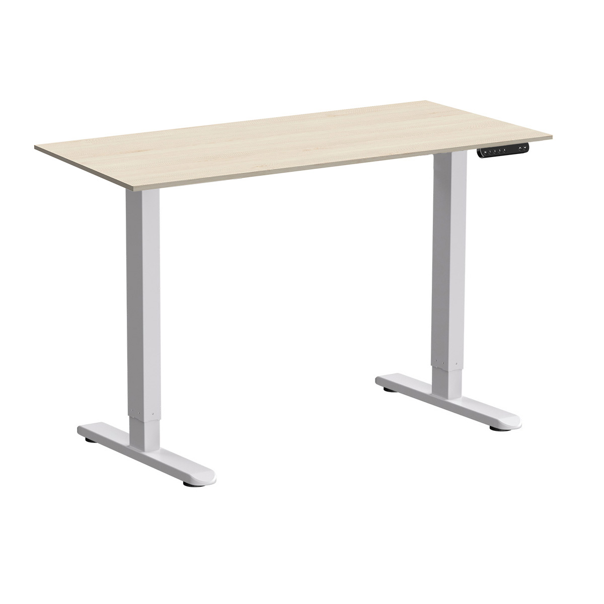 Стол с электроприводом WellDesk Prime 1300x675х18 белый/сосна аланд полярная (9191462+9072455)