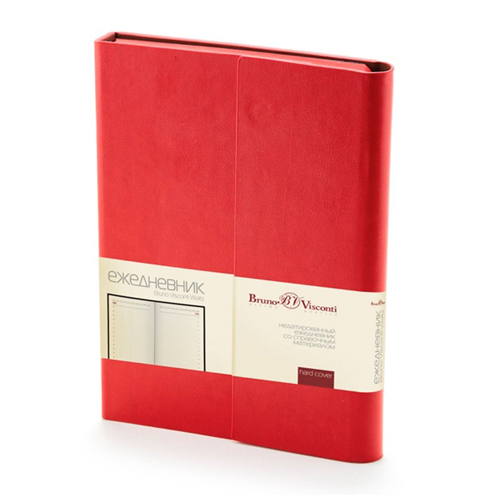 Ежедневник недатированный "Waltz", А5, 272 страницы, красный