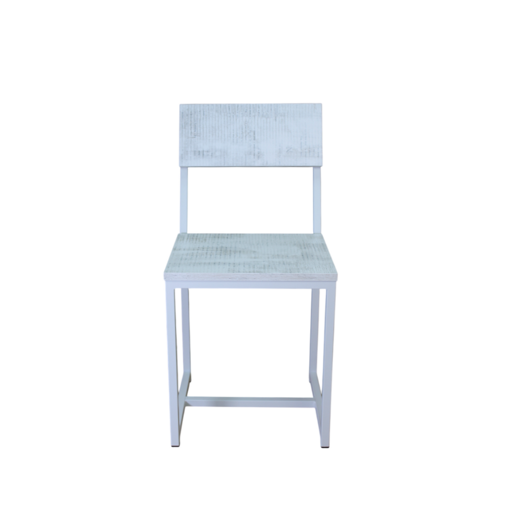 Стул ALLERD RION, металл, ЛДСП, белый муар, Энигма