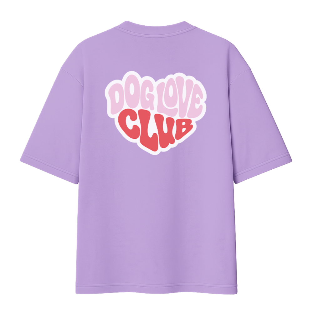 Футболка унисекс "Чихуахуа. Dog love club", XS-S, хлопок, оверсайз, лавандовый