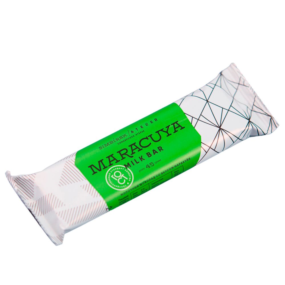 Шоколадный батончик "Simbirsk Atelier. Maracuya Milk Bar", 45 г
