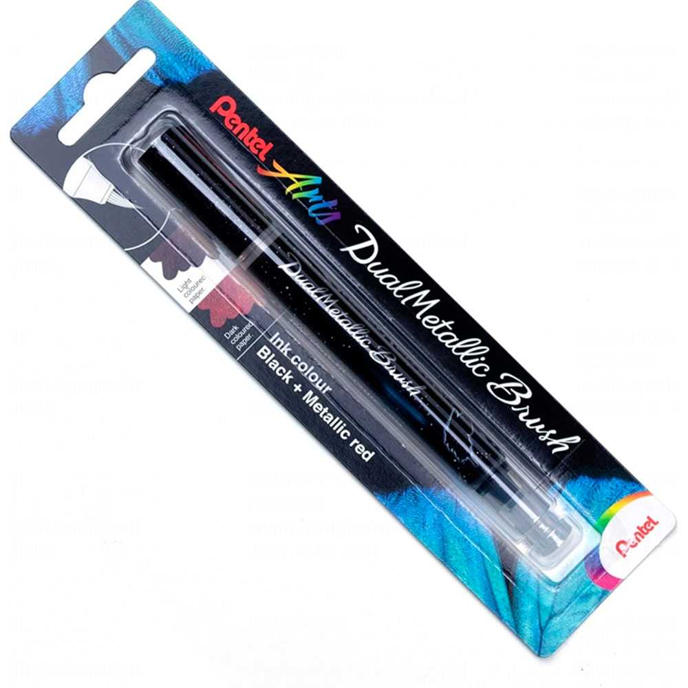 Маркер-кисть "Dual Metallic Brush", черный металлик - 8