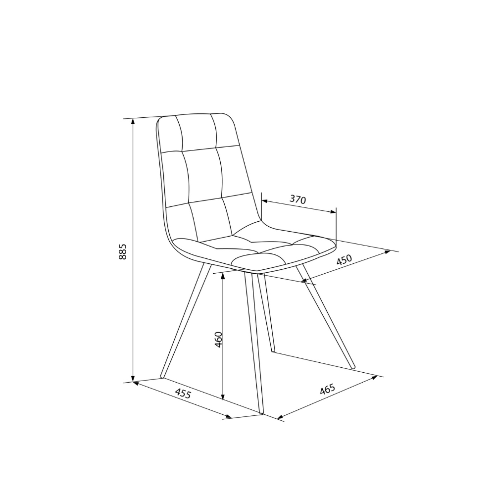 Стул Бюрократ "CH-K1_4", ткань, синий, металл, комплект 4 штуки - 9