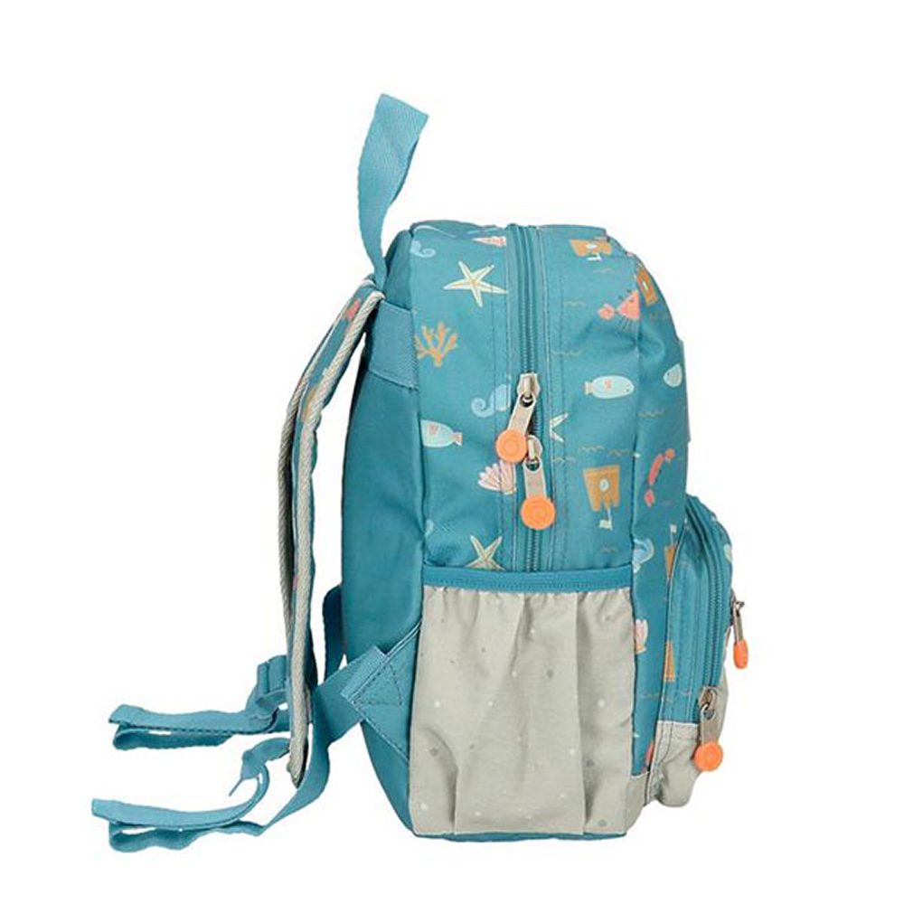 Рюкзак детский "Mr. Crab", 28 см, полиэстер, синий, серый