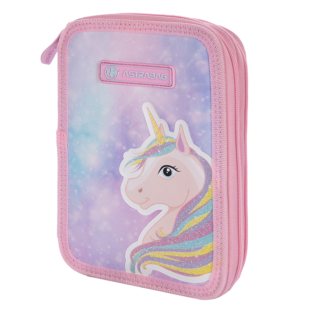 Пенал "Fairy unicorn", 2 отделения, розовый