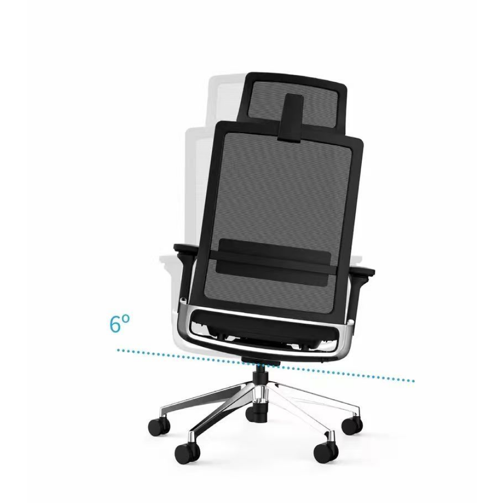 Кресло для руководителя SitZone "E-BA-001A", ткань, пластик, черный - 6