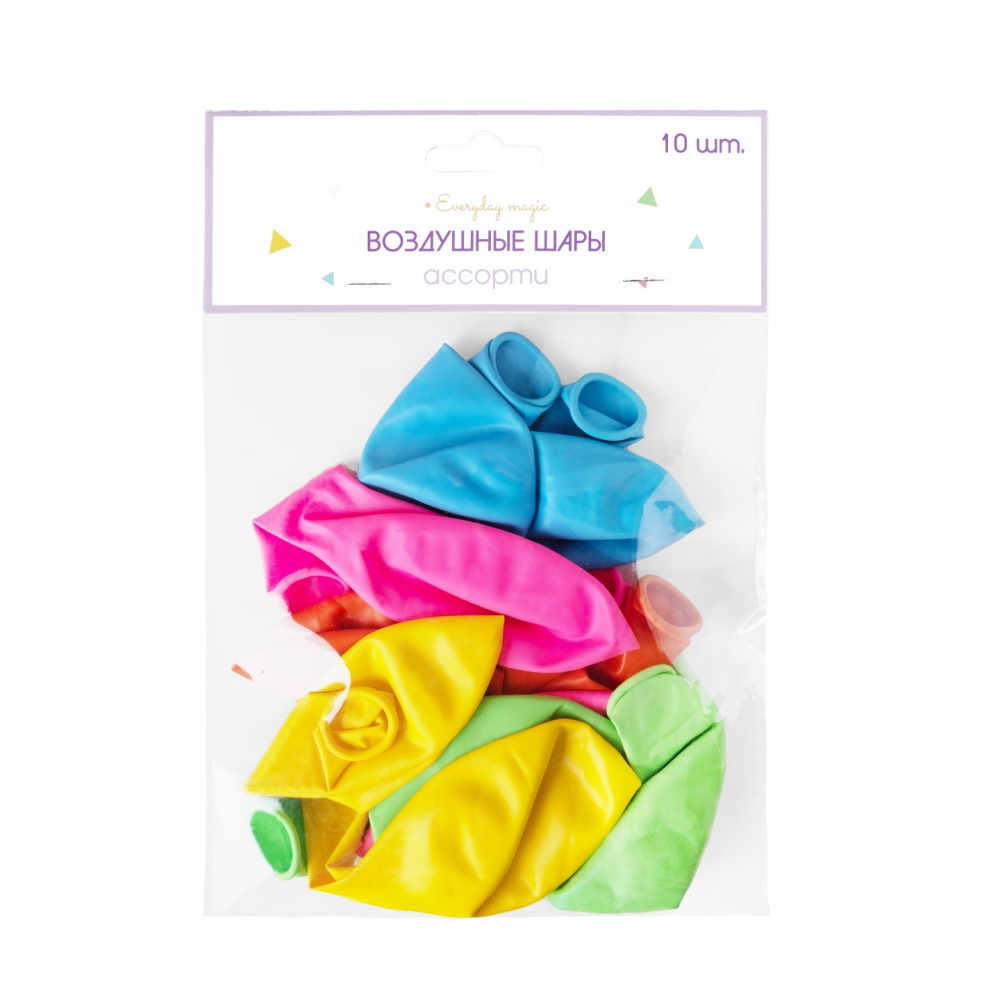 Шар воздушный "ДР12", 10 шт, ассорти