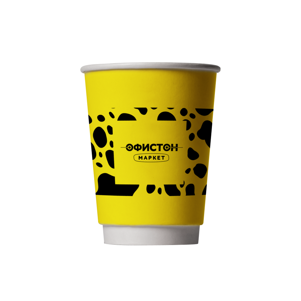 Стакан бумажный "Михаил Булгаков", 300 мл, желтый