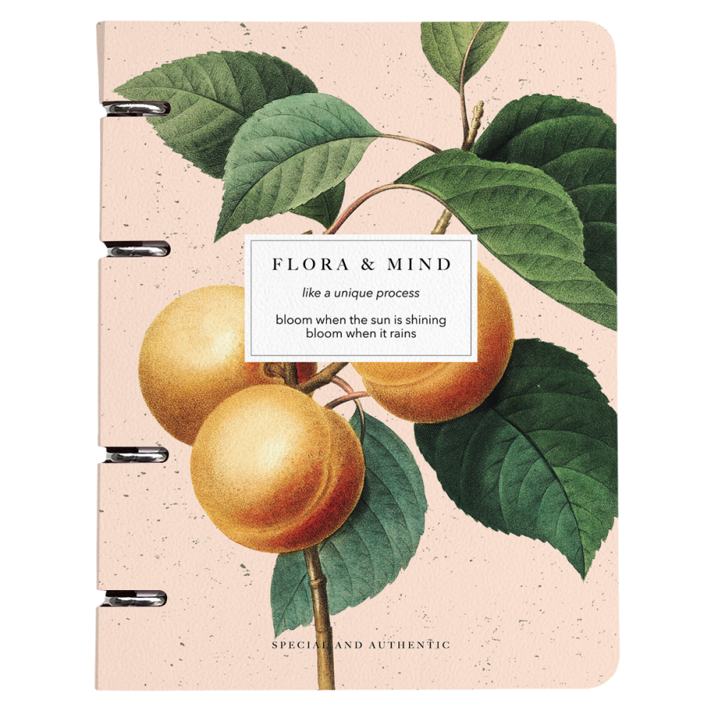 Тетрадь "Flora персики", А5 120 листов, клетка, розовый