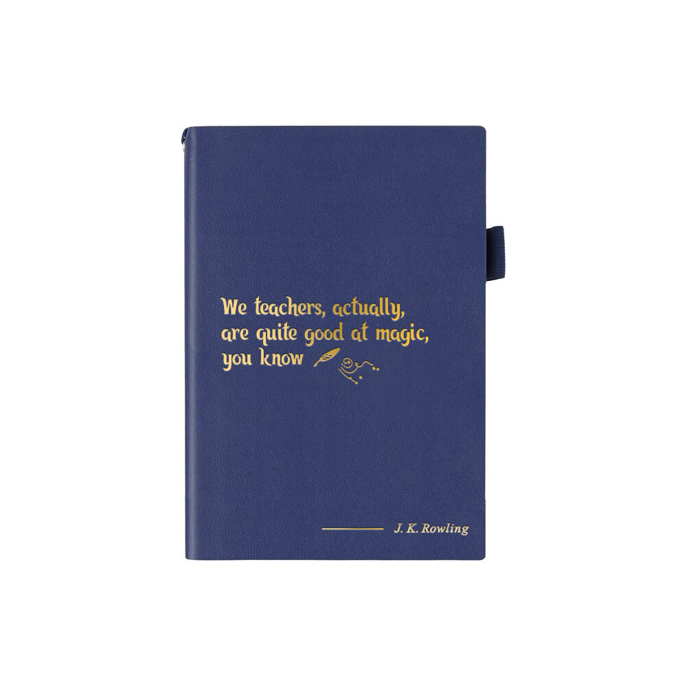 Ежедневник недатированный «We teachers, actually, are quite good at magic, you know. J. K. Rowling», A5, синий