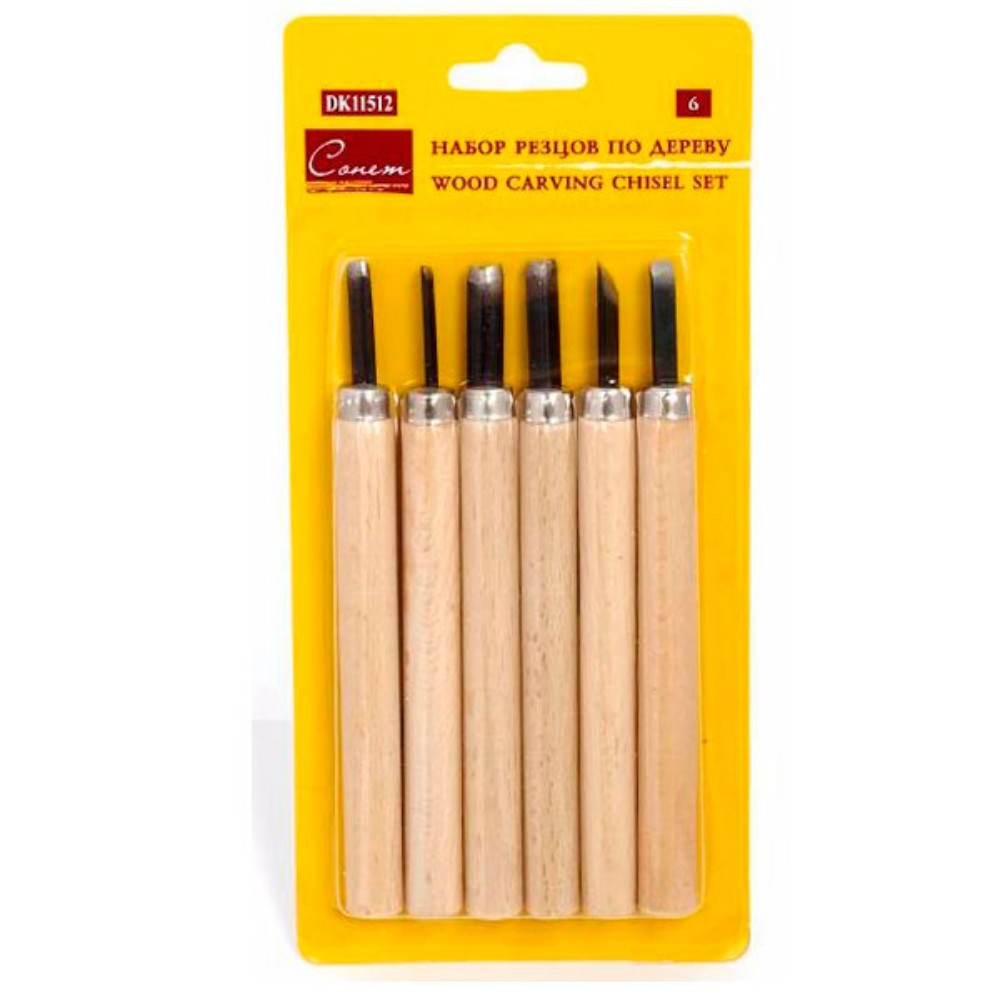 Резцы по дереву "Сонет", набор 6 шт.