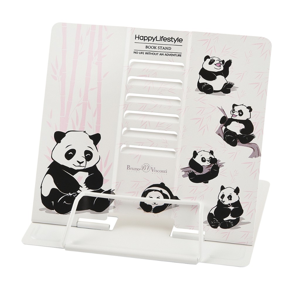 Подставка для книг "Панды", металл, белый