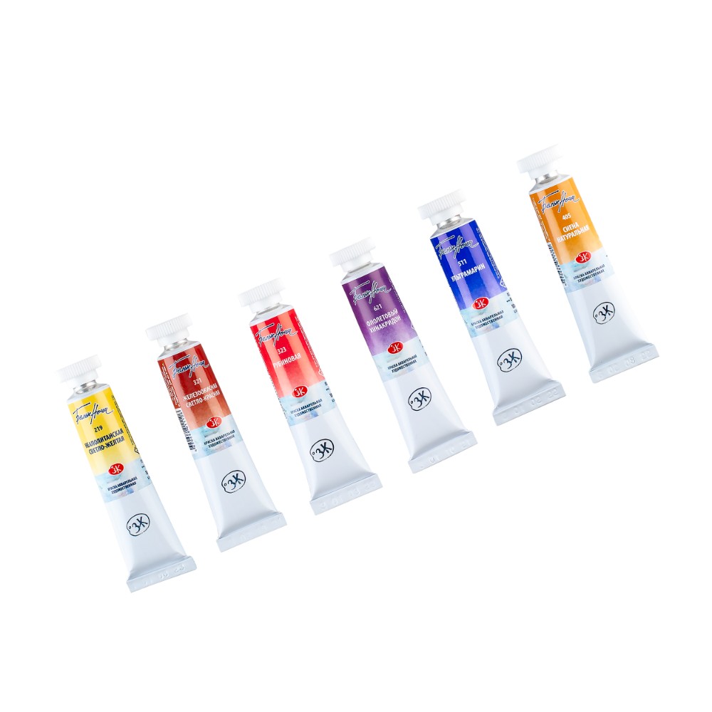 Краски акварельные "Белые ночи оттенки кожи", набор 6 цветов, тубы - 6