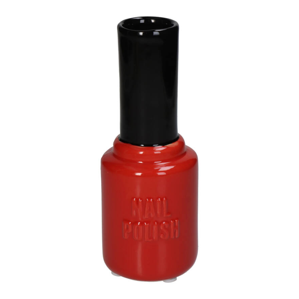 Ваза "Nail Polish", керамическая, красный, черный