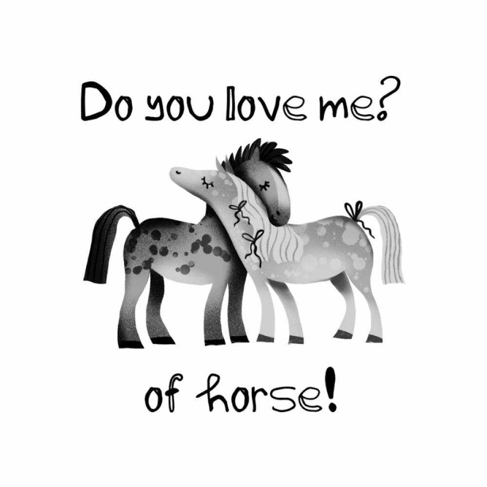 Кружка керамическая "Do you love me?", 320 мл, белый, черный