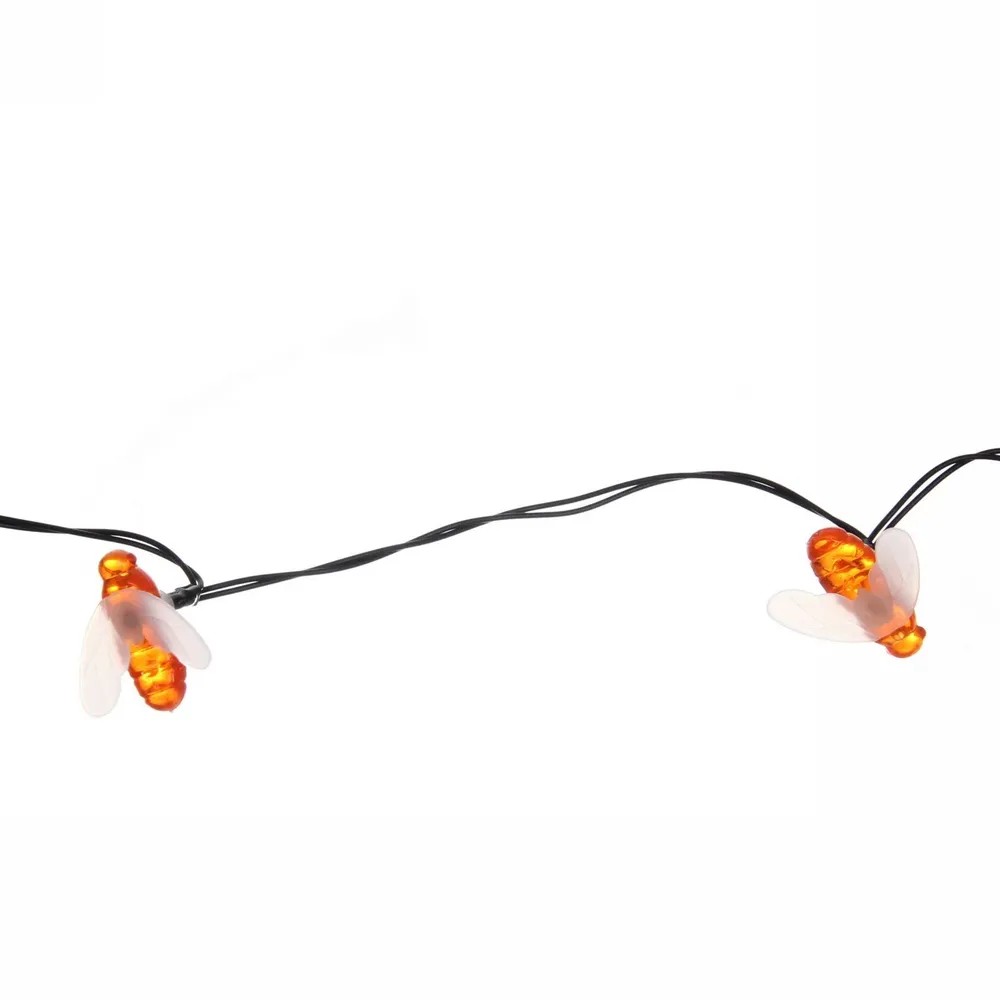 Гирлянда уличная "Пчелка", 3 м, 20 LED, тепло белый, солнечная батарея