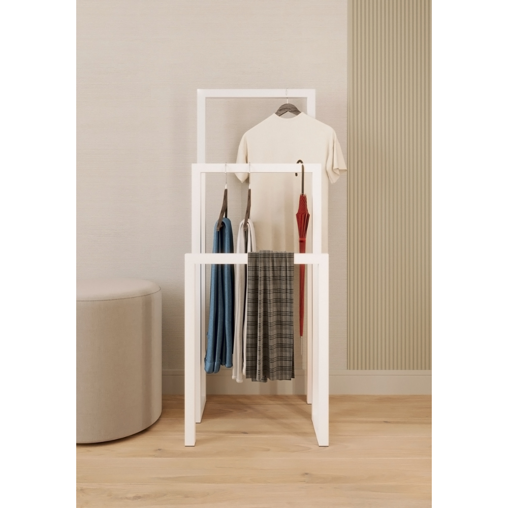 Вешалка напольная ALLERD 120 GEON, белый муар