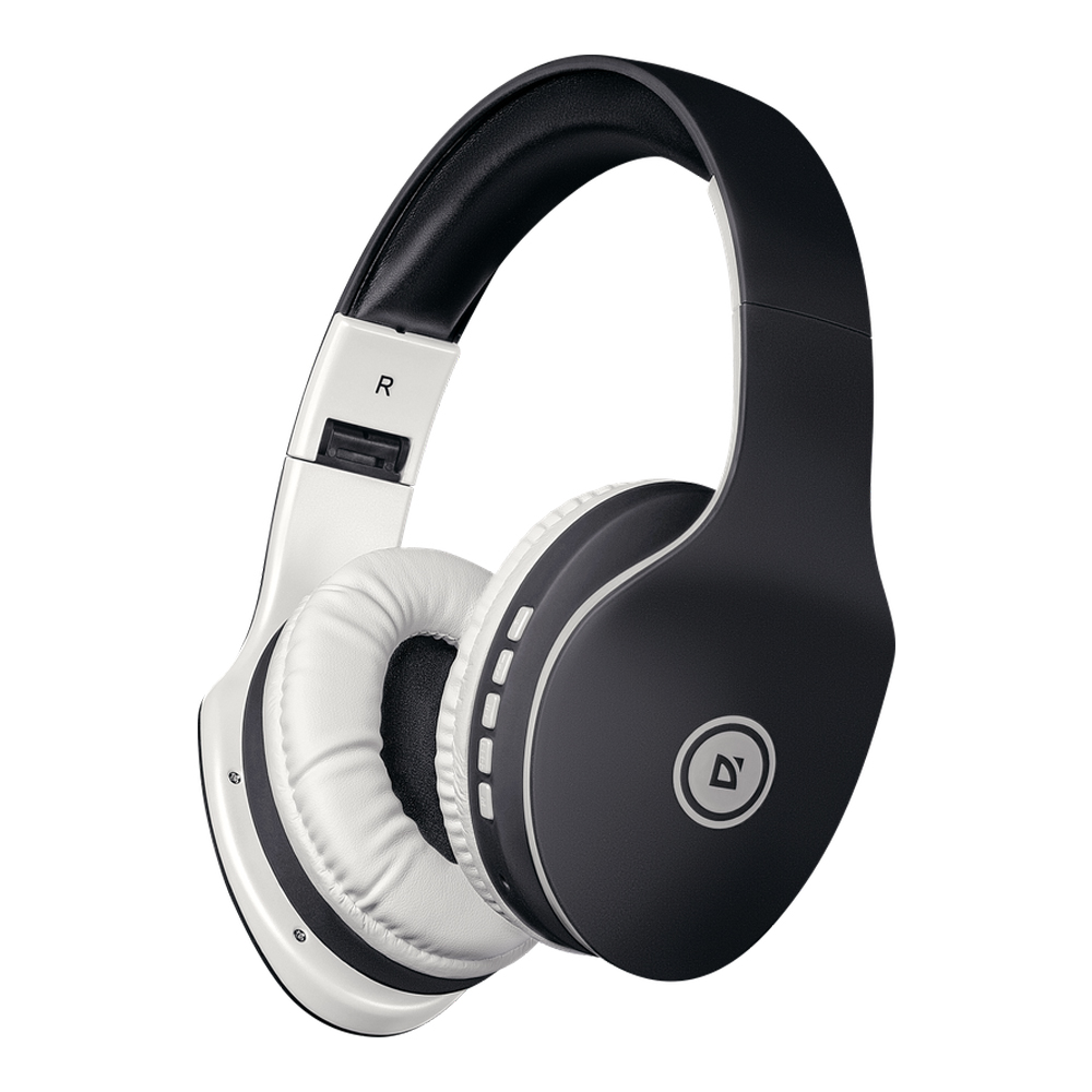 Наушники беспроводные Defender "FreeMotion B525", Bluetooth, черный, белый