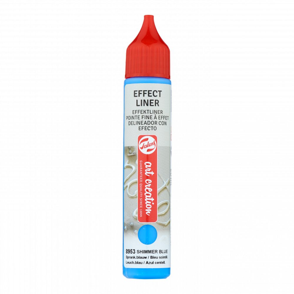 Контур декоративный "EFFECT LINER", 28 мл, 8953 блестящий синий