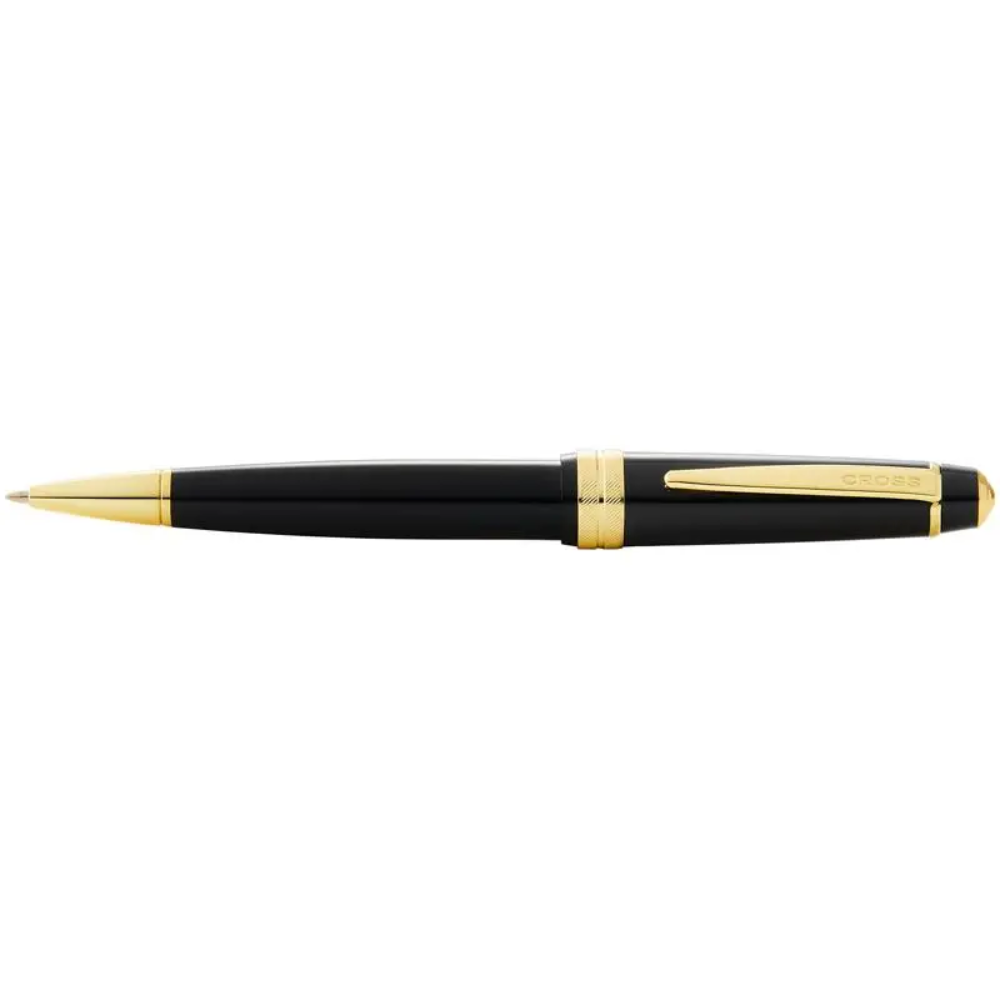 Ручка шариковая "Bailey Light Polished Black Resin and Gold Tone", 0.7 мм, черный, золотой, стерж. черный