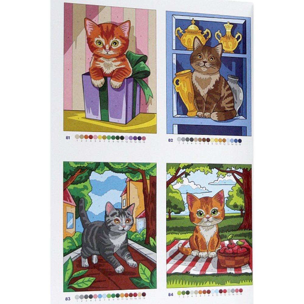 Раскраска по номерам "Кошечки" - 3