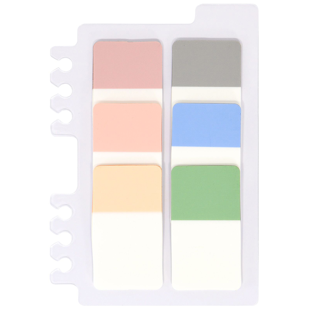 Закладки пластиковые "Lorex Plastic", 25x45 мм, 6 цветовx20 шт., ассорти пастель - 3
