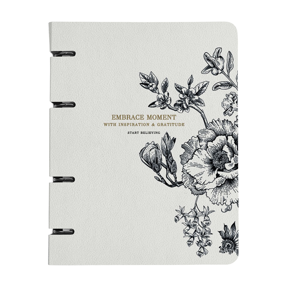 Тетрадь "Harmony цветы на айвори", A5, 120 листов, клетка, на кольцах, разноцветный