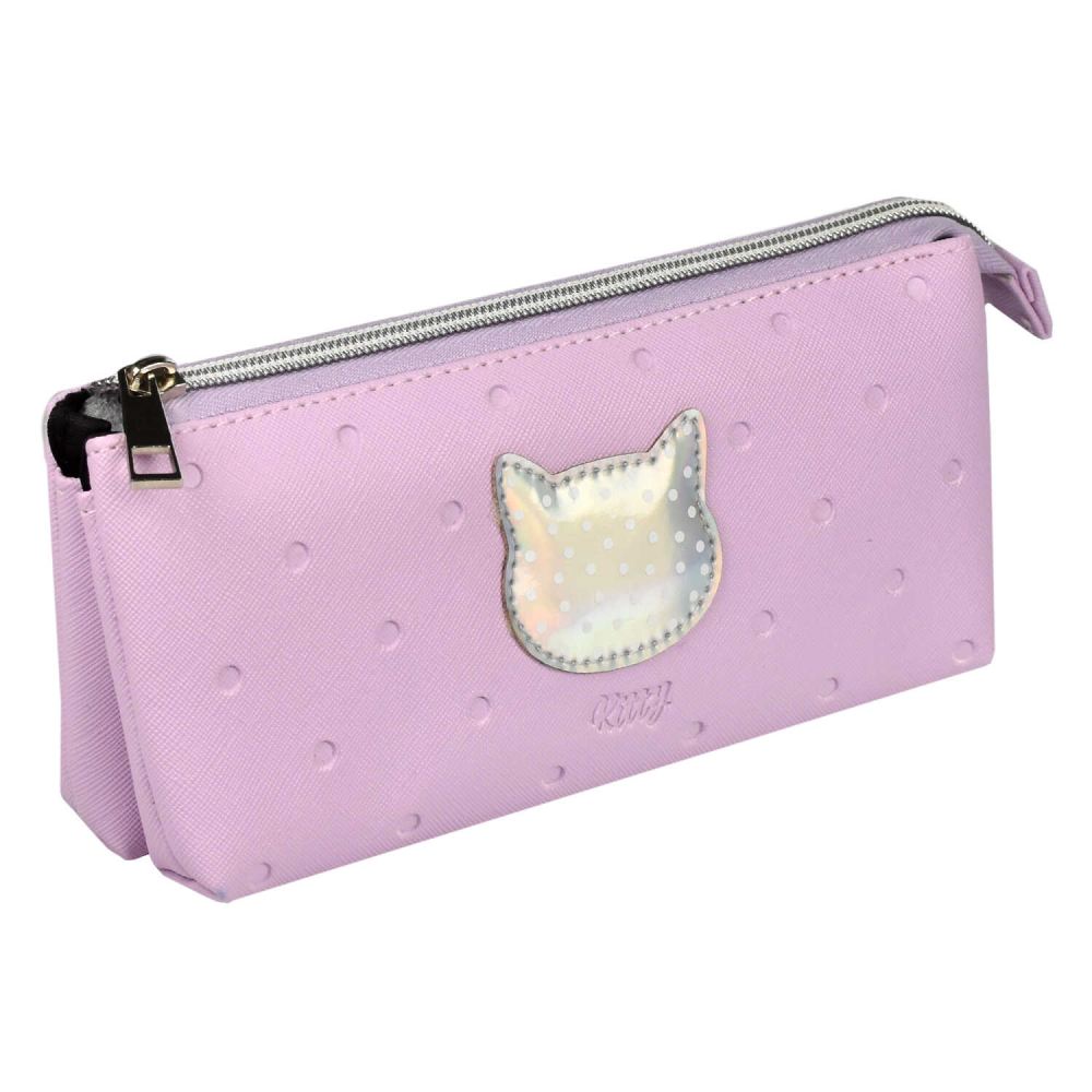 Пенал Феникс+ "Паттерн", 2 отделения, фиолетовый