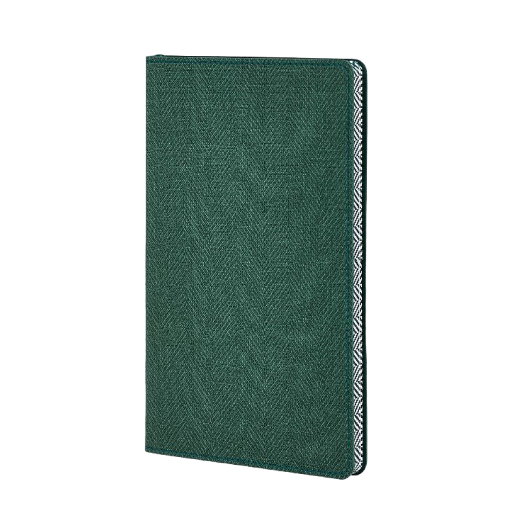 Блокнот "Harris forest green", А5, 96 листов, линейка, зеленый, срез зеленый - 3