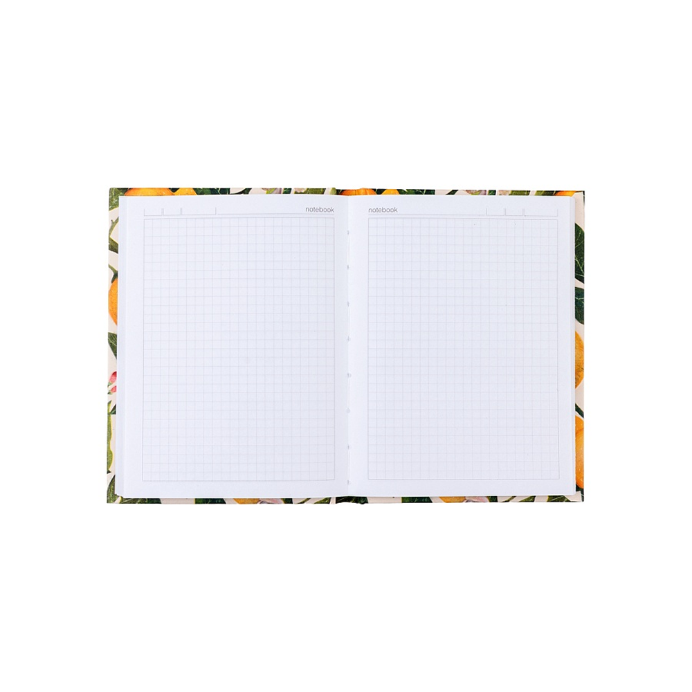 Блокнот "Flora. Paradise. Lemons", A6, 80 листов, клетка, желтый, зеленый