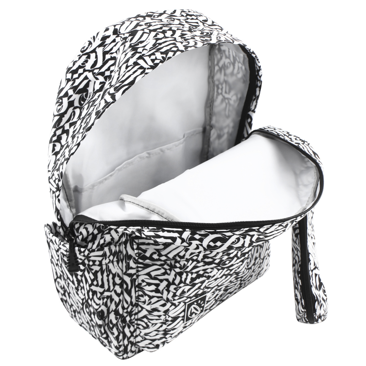 Рюкзак молодежный "Calligraphic", черный, белый - 5