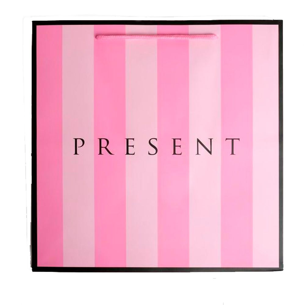 Пакет подарочный "Present", 30x30x30 см, розовый - 4