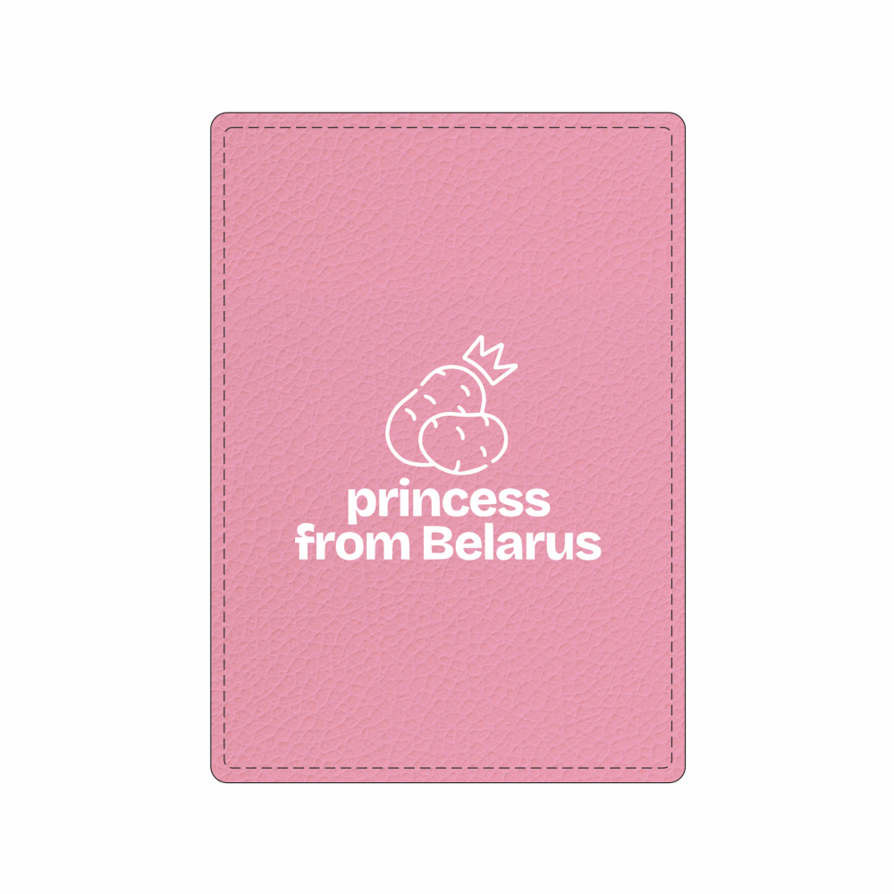 Чехол для карт "Princess from Belarus", натуральная кожа, разноцветный