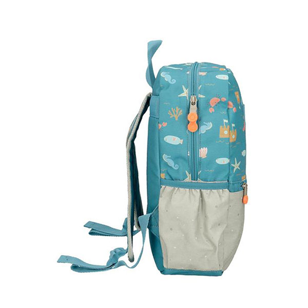 Рюкзак детский "Mr. Crab", 32 см, полиэстер, синий, серый