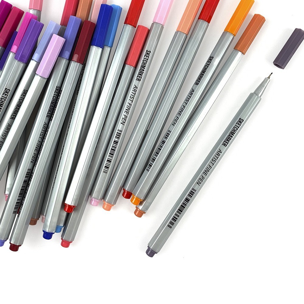 Ручка капиллярная "Sketchmarker", 0.4 мм, розовое вино - 6