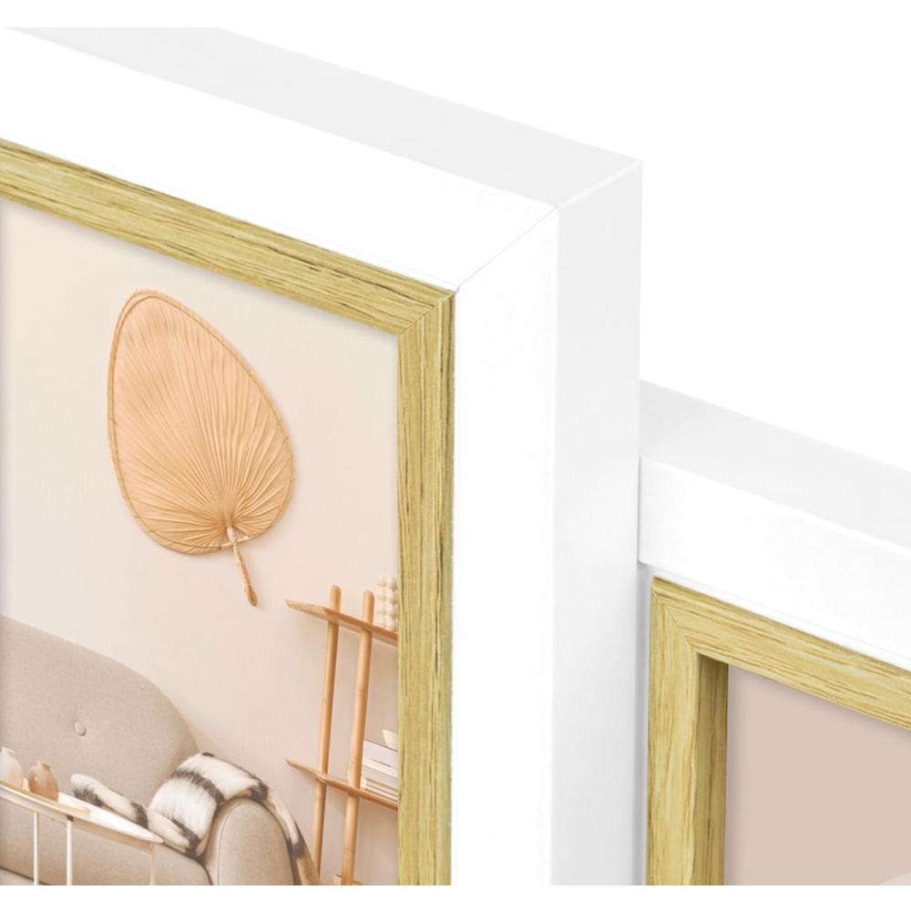 Фоторамка на 6 фото "AYAS", 10х15 см, белый, коричневый