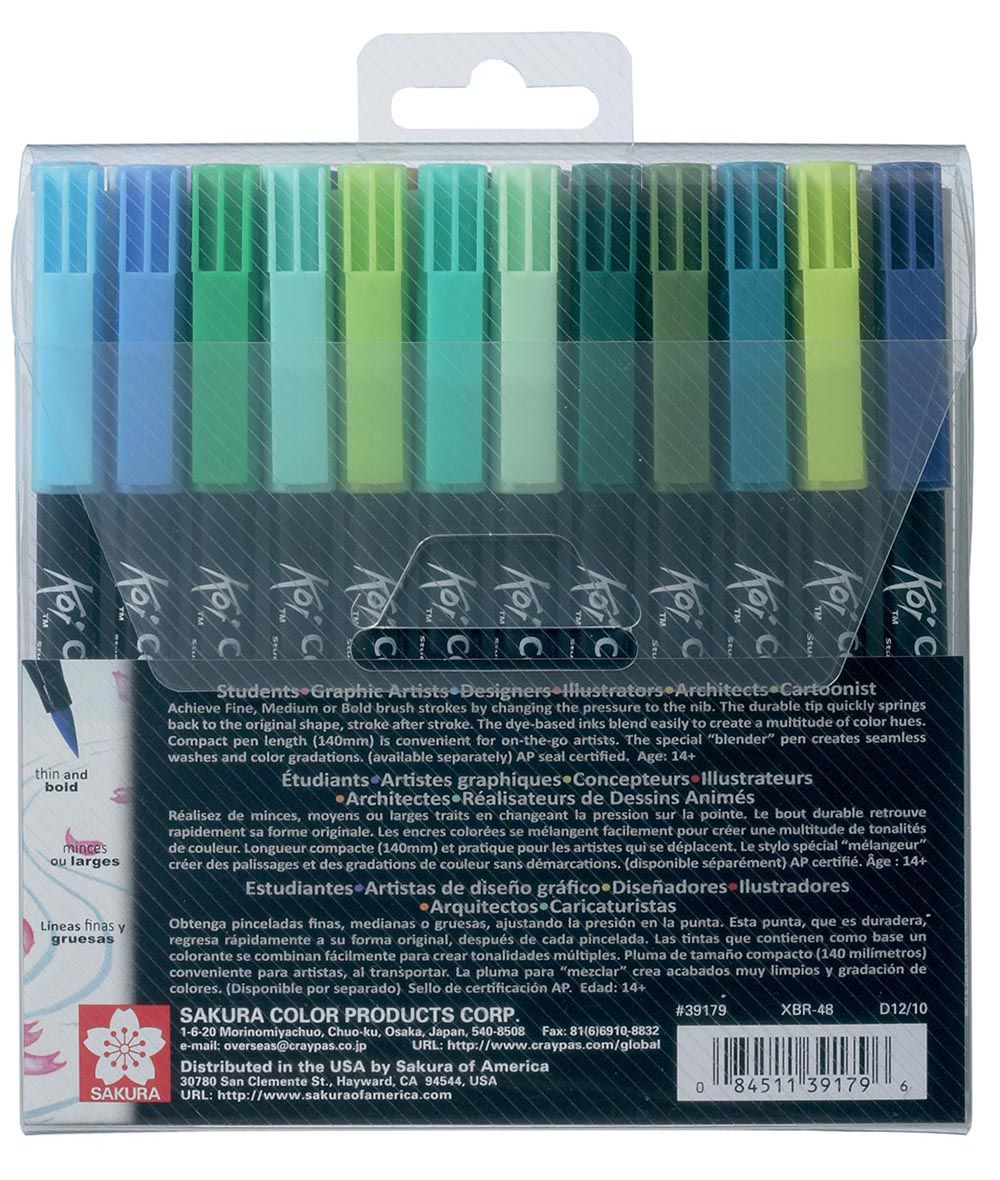 Набор маркеров акварельных "Koi Color Brush", 48 цветов