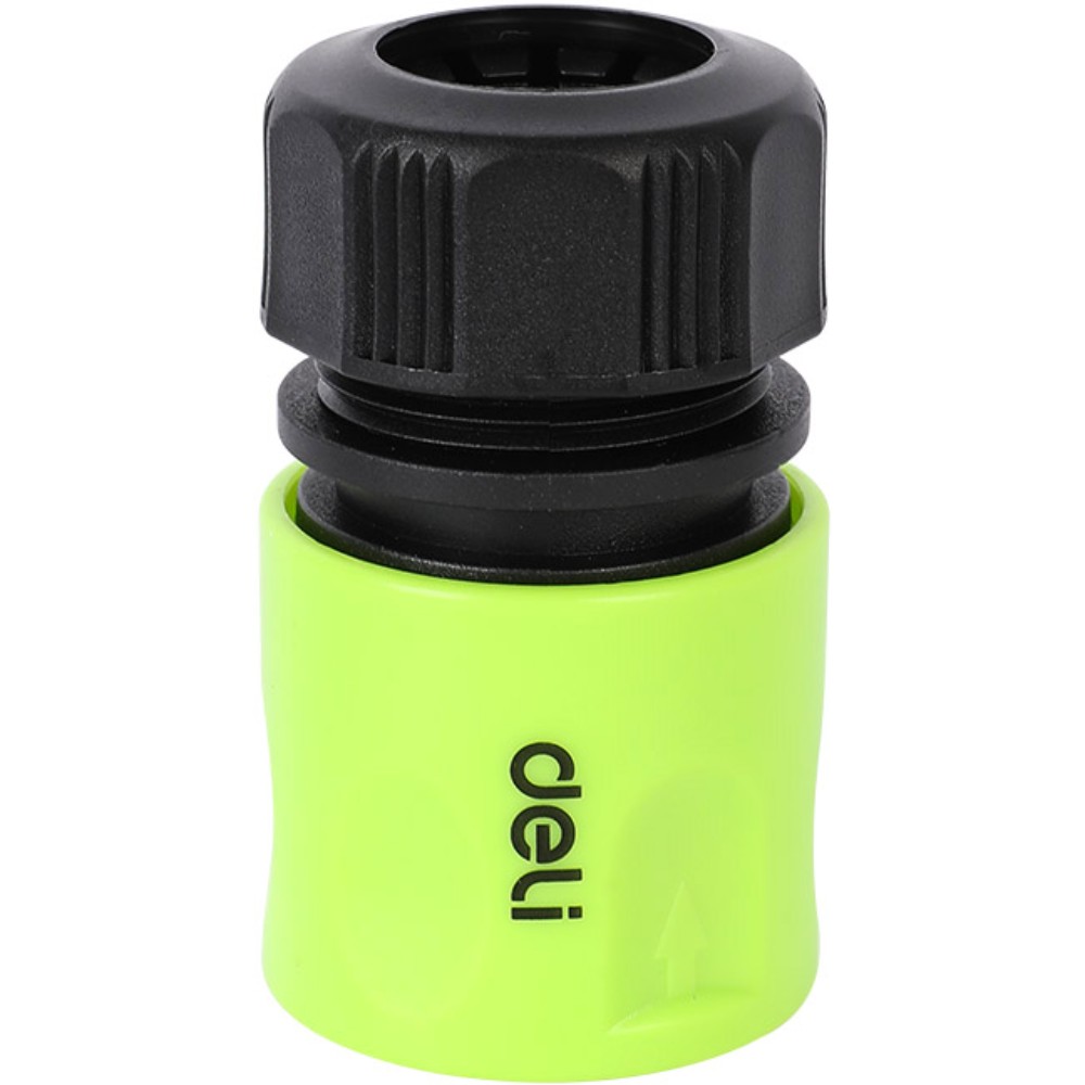 Соединитель-коннектор для шлангов Deli GS EDL8792, 1/2", быстросъемный, черный, зеленый