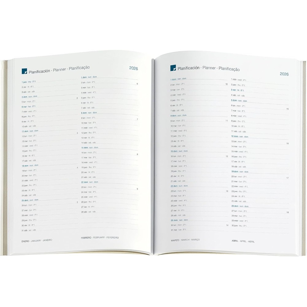 Ежедневник датированный "Terrazzo" 2026, A5, линейка, бежевый - 3