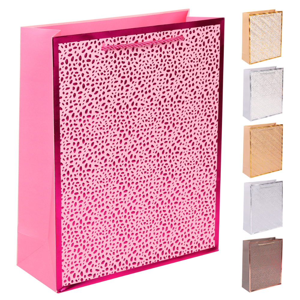 Пакет бумажный подарочный "Мерцание", 26x32x10 см, ассорти